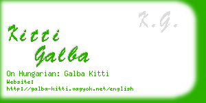 kitti galba business card